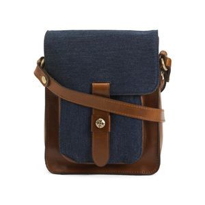 Denim Leather Colorblock Lari Crossbody >:)